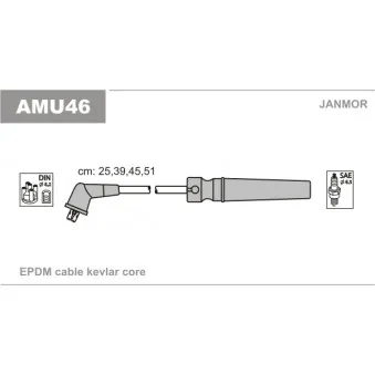 Kit de câbles d'allumage JANMOR AMU46