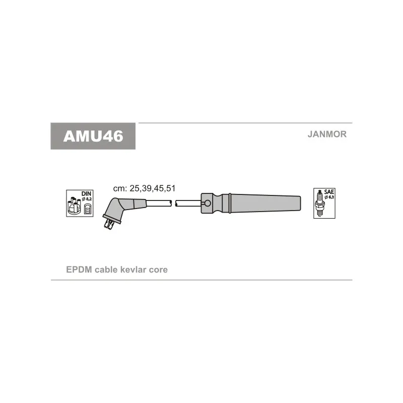Kit de câbles d'allumage JANMOR AMU46