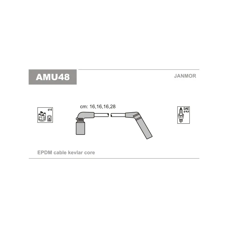 Kit de câbles d'allumage JANMOR AMU48