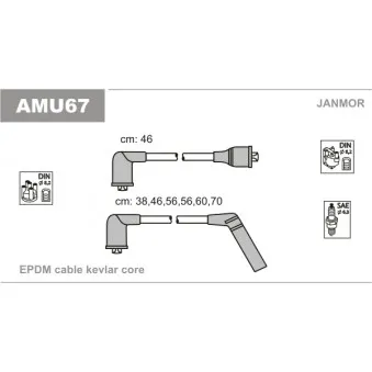 Kit de câbles d'allumage JANMOR AMU67