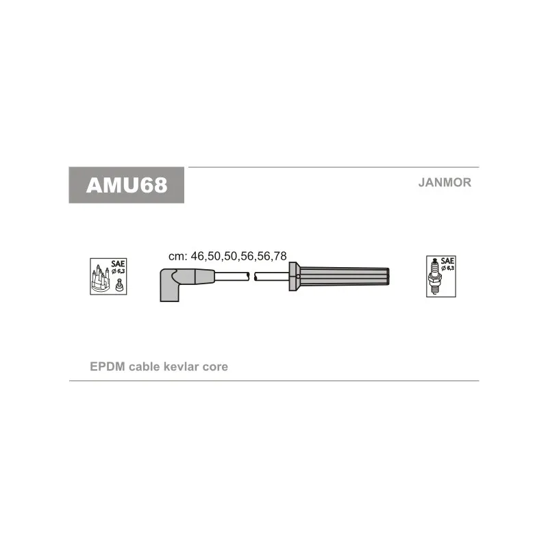 Kit de câbles d'allumage JANMOR AMU68