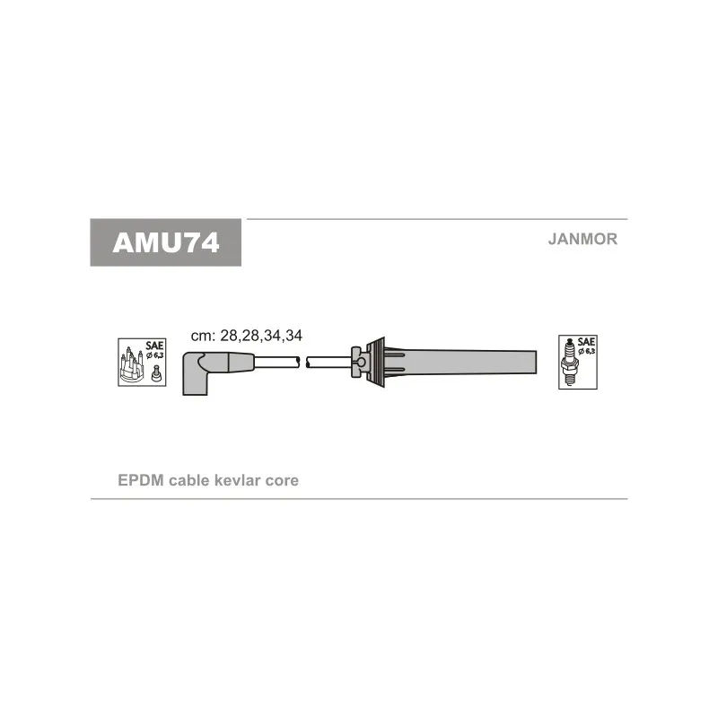 Kit de câbles d'allumage JANMOR AMU74