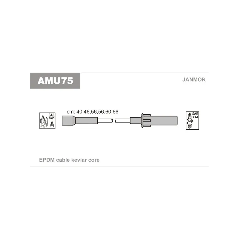 Kit de câbles d'allumage JANMOR AMU75
