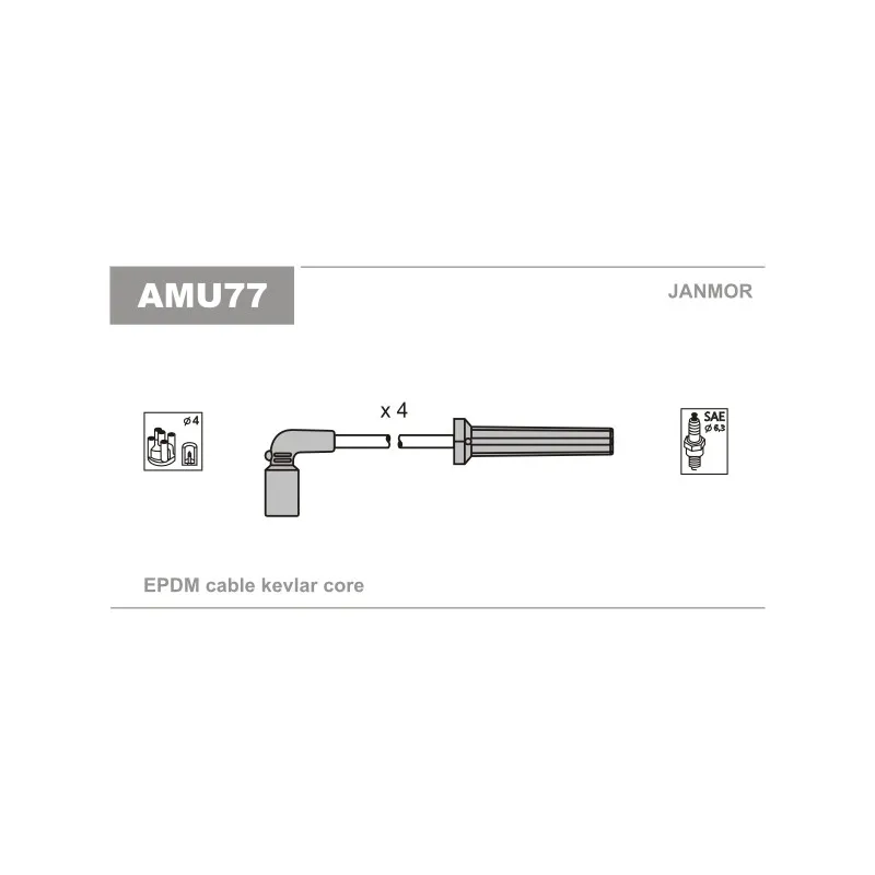 Kit de câbles d'allumage JANMOR AMU77