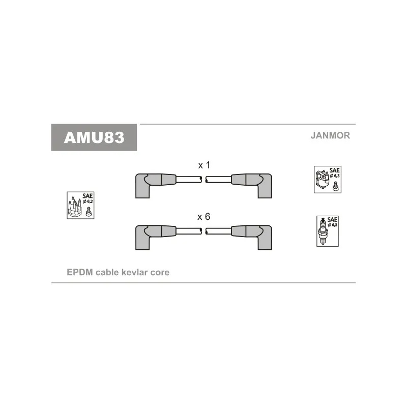 Kit de câbles d'allumage JANMOR AMU83