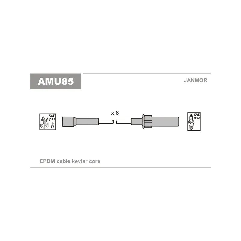 Kit de câbles d'allumage JANMOR AMU85
