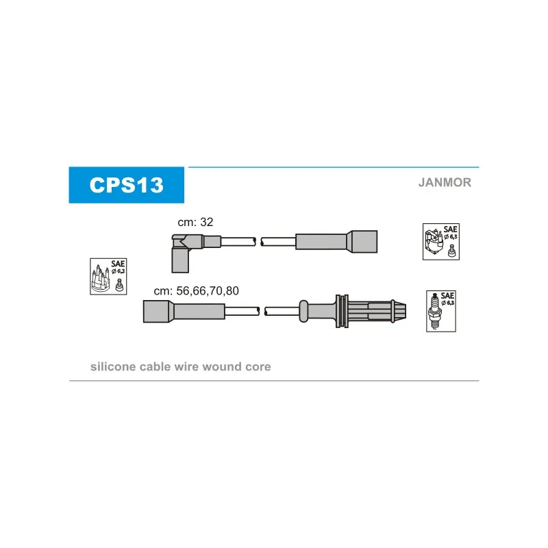 Kit de câbles d'allumage JANMOR CPS13