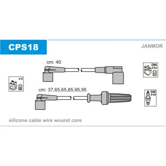 Kit de câbles d'allumage JANMOR CPS18