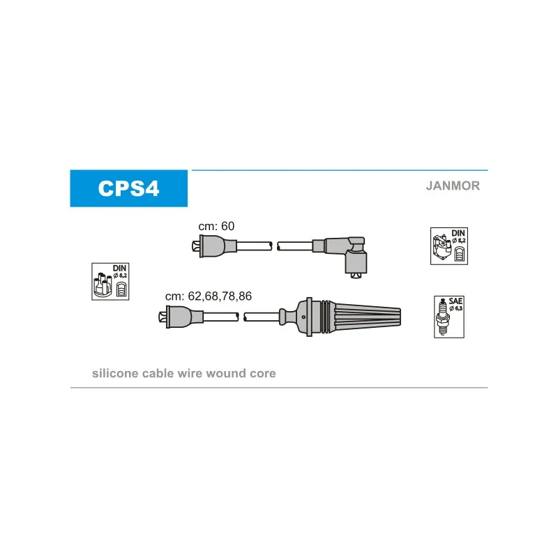 Kit de câbles d'allumage JANMOR CPS4