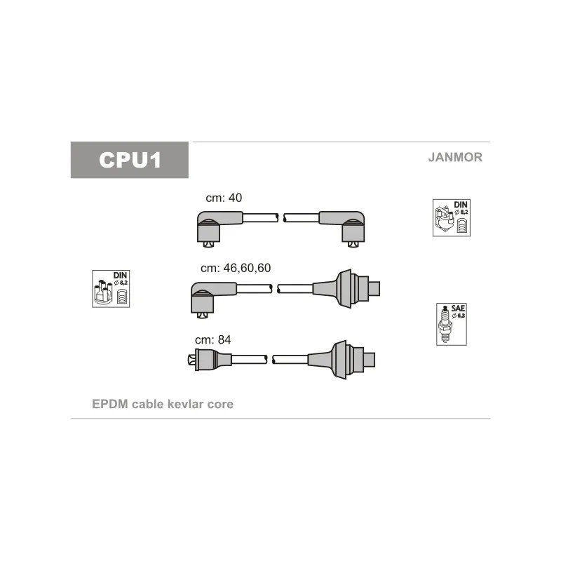 Kit de câbles d'allumage JANMOR CPU1