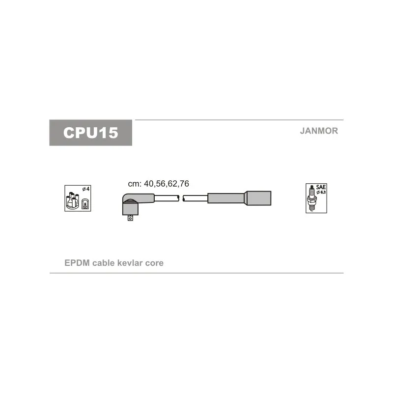 Kit de câbles d'allumage JANMOR CPU15