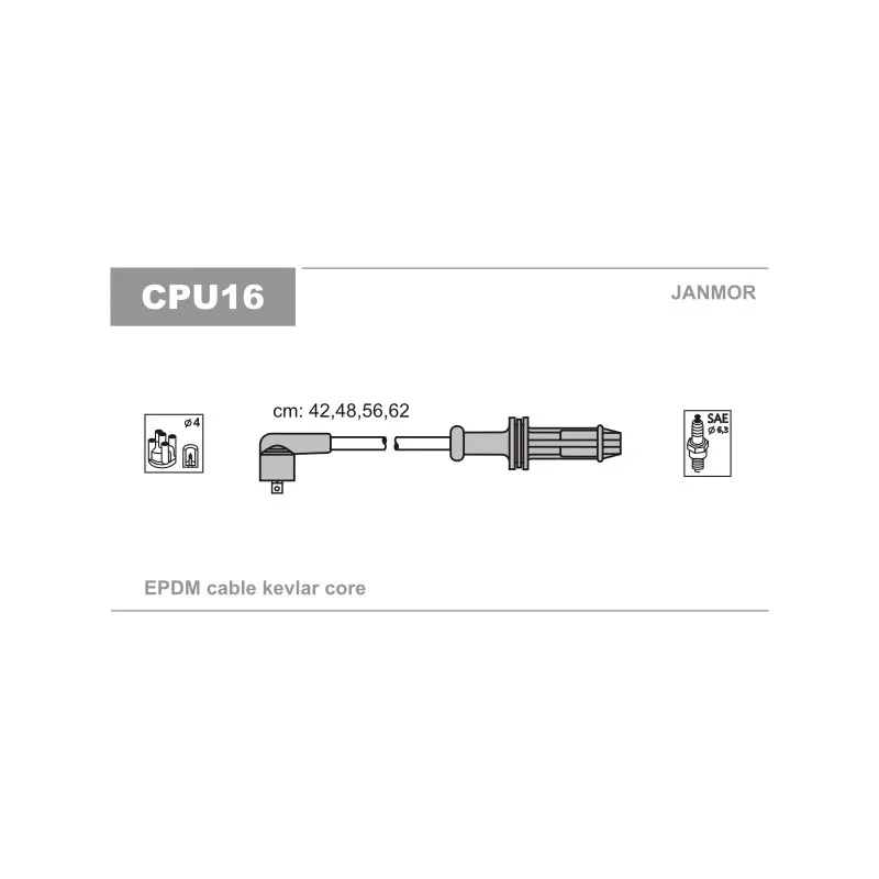 Kit de câbles d'allumage JANMOR CPU16