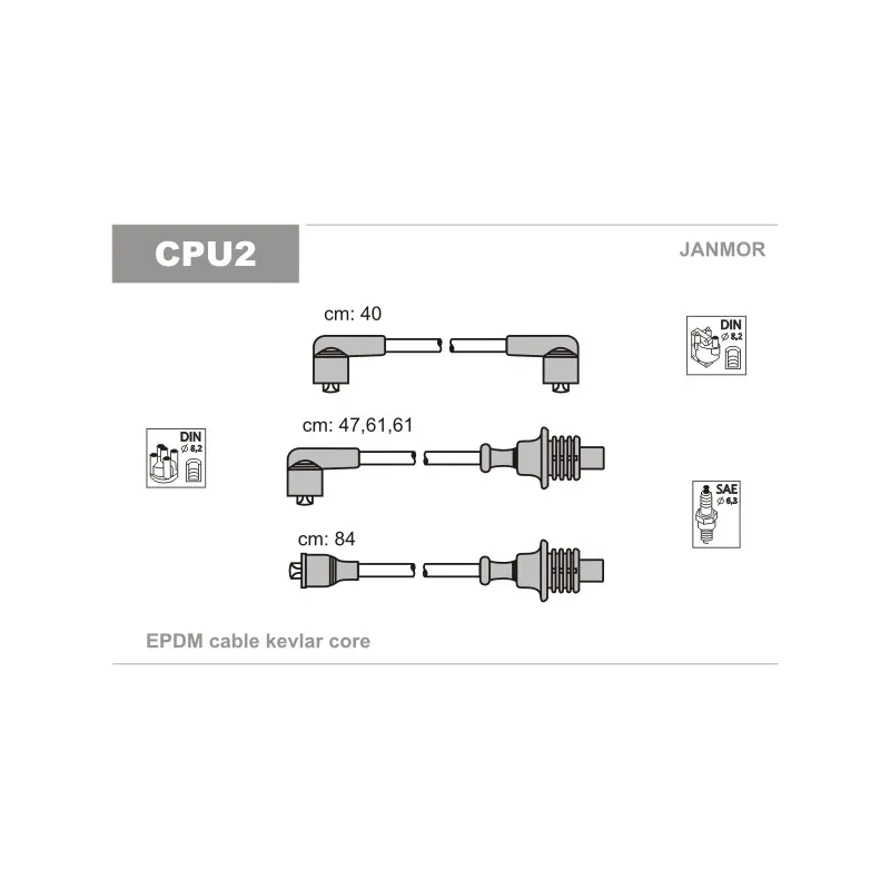Kit de câbles d'allumage JANMOR CPU2