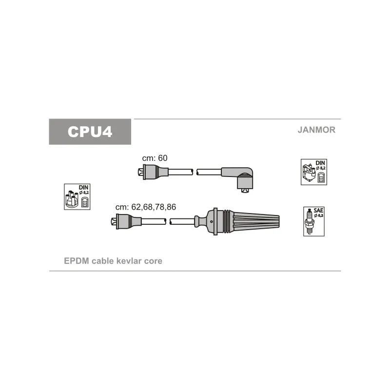 Kit de câbles d'allumage JANMOR CPU4