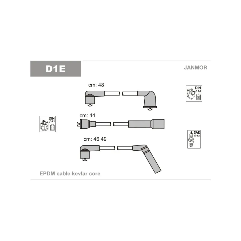 Kit de câbles d'allumage JANMOR D1E