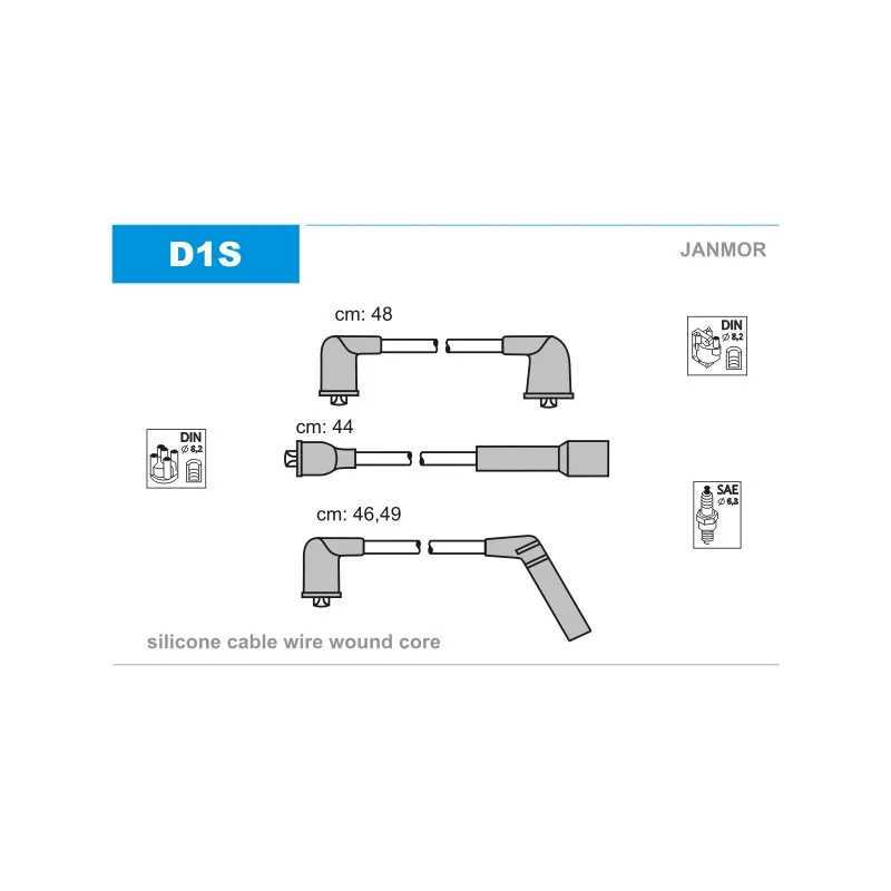 Kit de câbles d'allumage JANMOR D1S