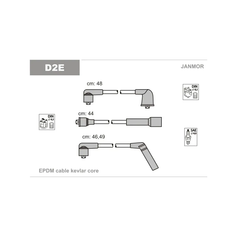 Kit de câbles d'allumage JANMOR D2E