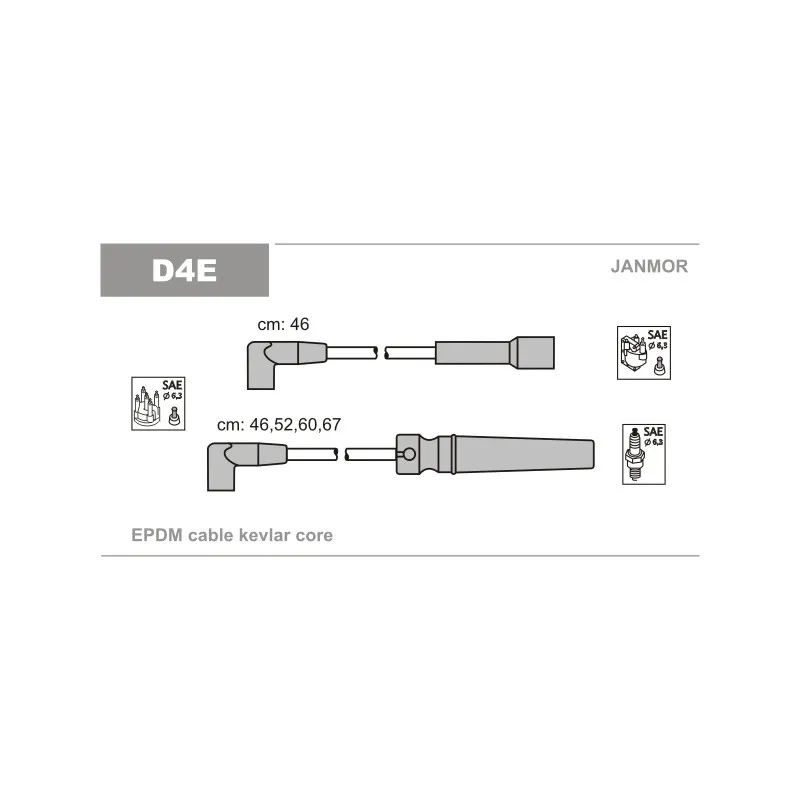 Kit de câbles d'allumage JANMOR D4E