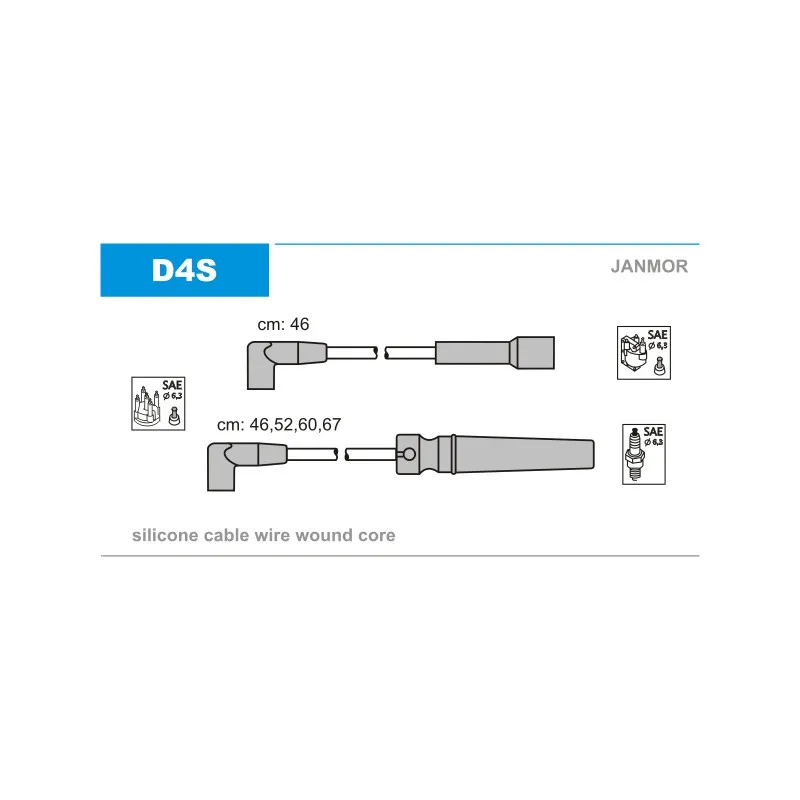 Kit de câbles d'allumage JANMOR D4S