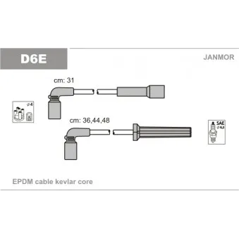 Kit de câbles d'allumage JANMOR D6E