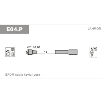 Kit de câbles d'allumage JANMOR E04.P