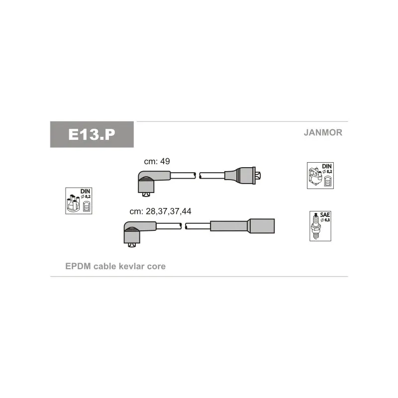 Kit de câbles d'allumage JANMOR E13.P
