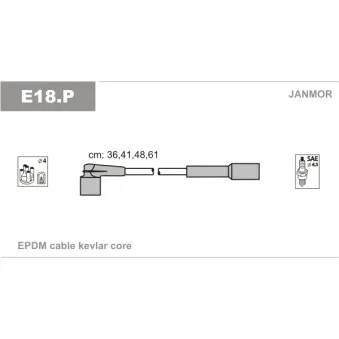 Kit de câbles d'allumage JANMOR E18.P