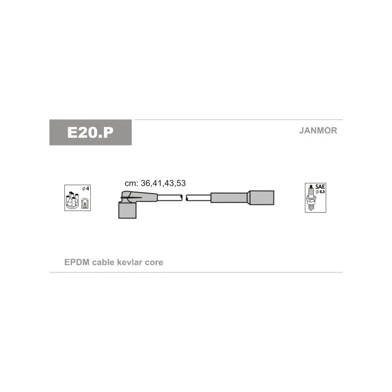 Kit de câbles d'allumage JANMOR E20.P