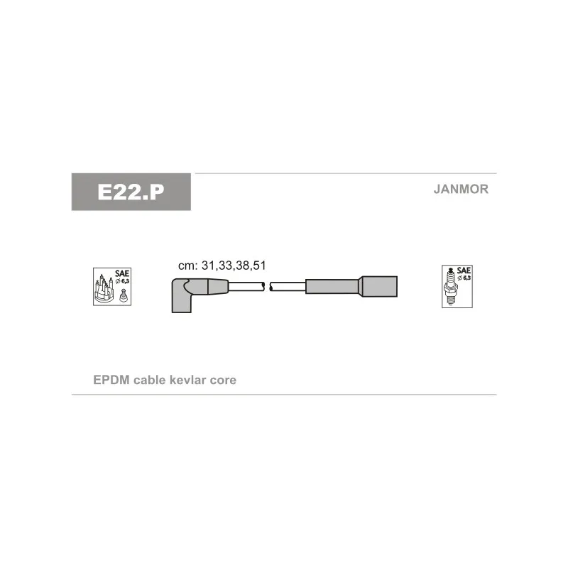 Kit de câbles d'allumage JANMOR E22.P