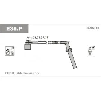Kit de câbles d'allumage JANMOR E35.P