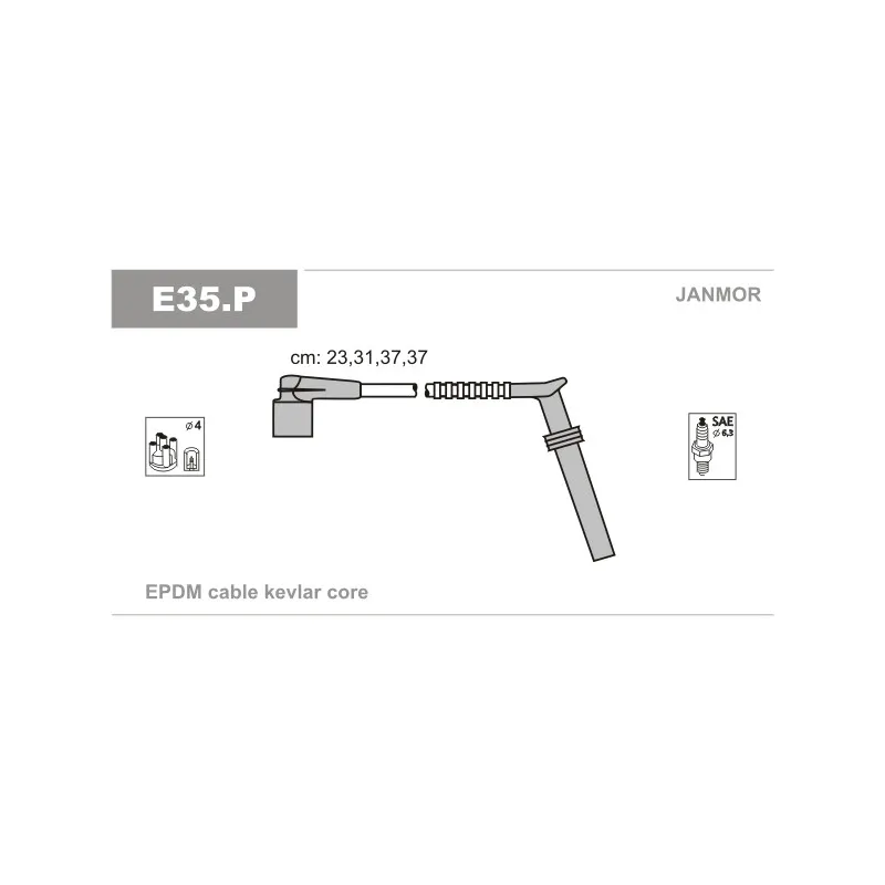 Kit de câbles d'allumage JANMOR E35.P