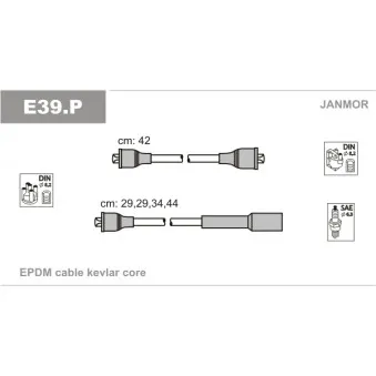 Kit de câbles d'allumage JANMOR E39.P