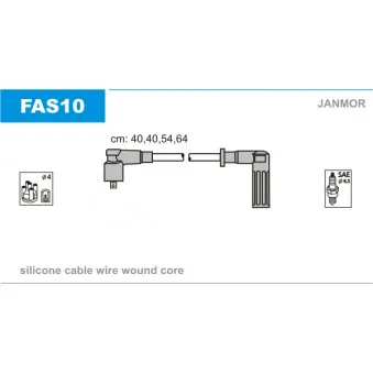 Kit de câbles d'allumage JANMOR FAS10