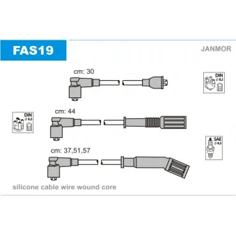 Kit de câbles d'allumage JANMOR FAS19