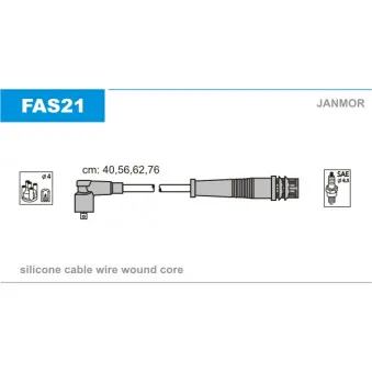 Kit de câbles d'allumage JANMOR FAS21