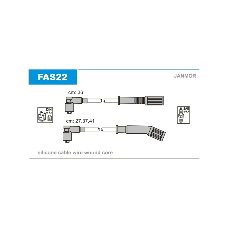 Kit de câbles d'allumage JANMOR FAS22