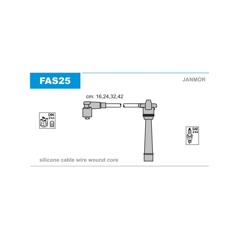 Kit de câbles d'allumage JANMOR FAS25