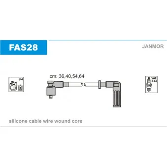 Kit de câbles d'allumage JANMOR FAS28