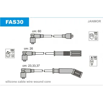 Kit de câbles d'allumage JANMOR FAS30