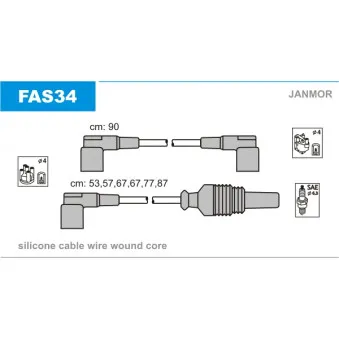 Kit de câbles d'allumage JANMOR FAS34