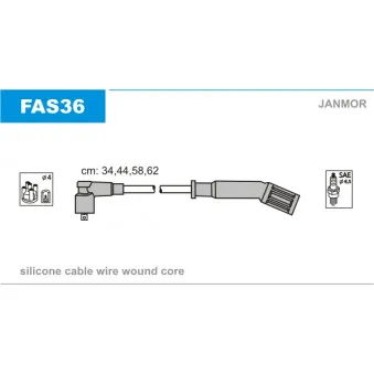 Kit de câbles d'allumage JANMOR FAS36