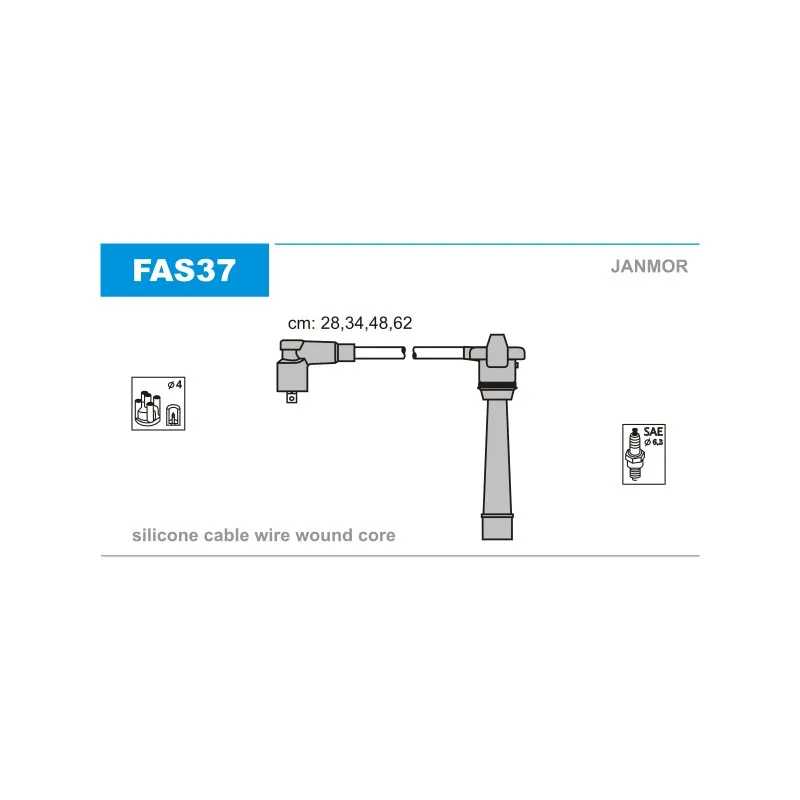 Kit de câbles d'allumage JANMOR FAS37