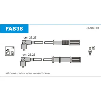 Kit de câbles d'allumage JANMOR FAS38