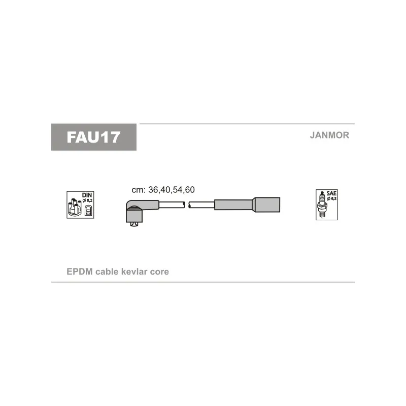 Kit de câbles d'allumage JANMOR FAU17