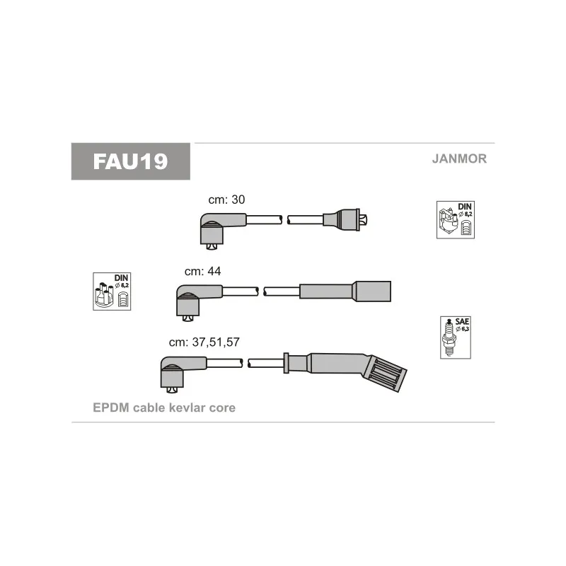 Kit de câbles d'allumage JANMOR FAU19