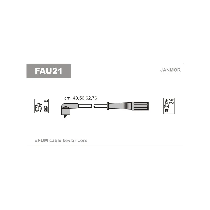 Kit de câbles d'allumage JANMOR FAU21