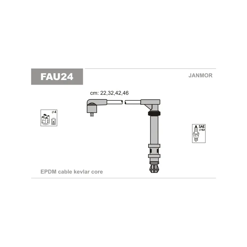Kit de câbles d'allumage JANMOR FAU24