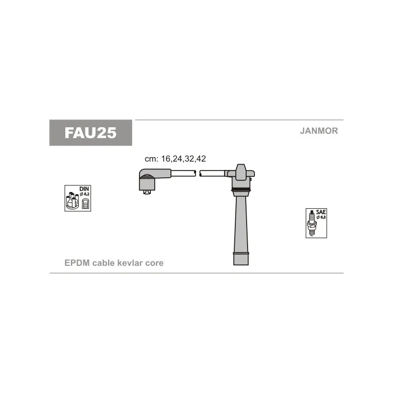 Kit de câbles d'allumage JANMOR FAU25