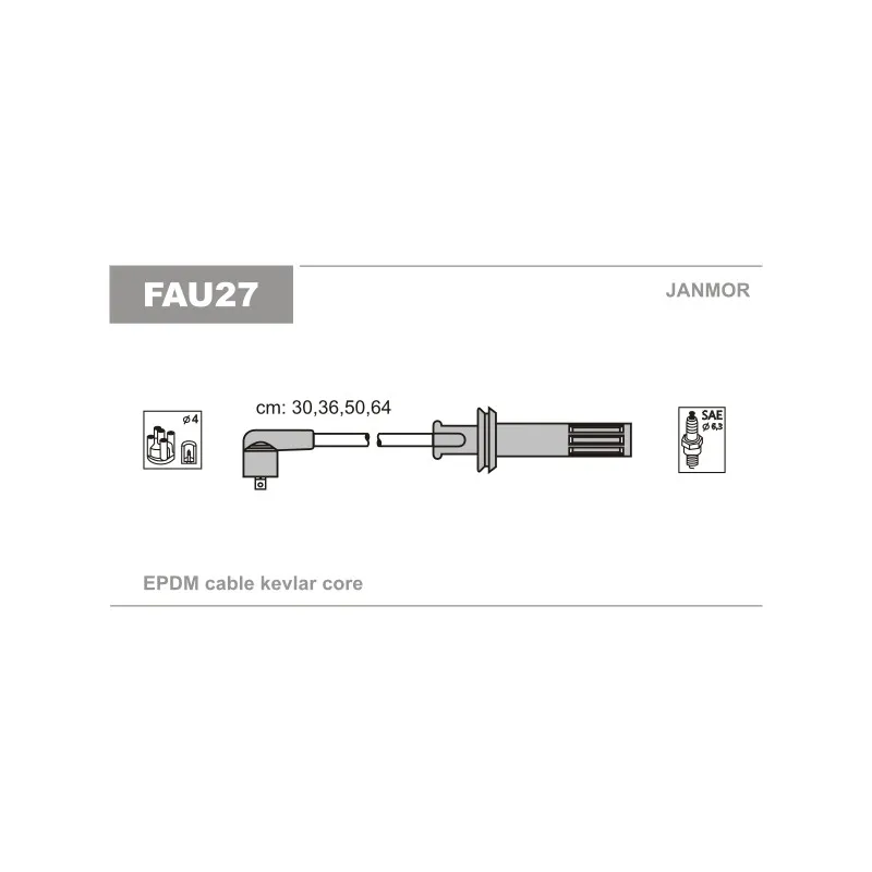 Kit de câbles d'allumage JANMOR FAU27