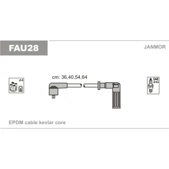 Kit de câbles d'allumage JANMOR FAU28